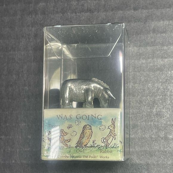 RARE VINTAGE BNIB Danforth Pewterers Pewter Eeyore Miniature Figurine Disney - Picture 3 of 9